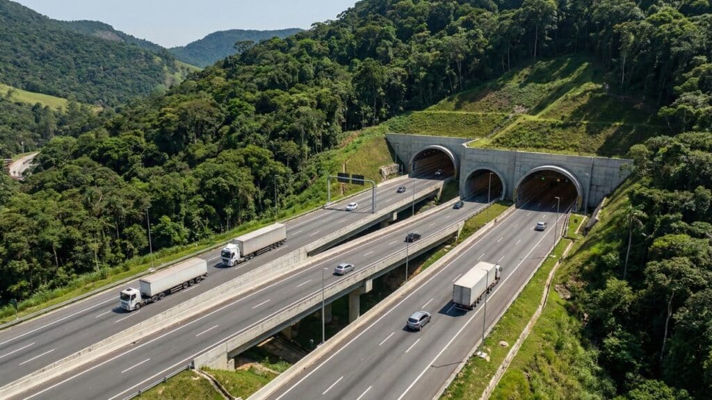 Novo túnel de mais de 6 km na Serra do Mar deve ligar interior paulista ao litoral até 2027