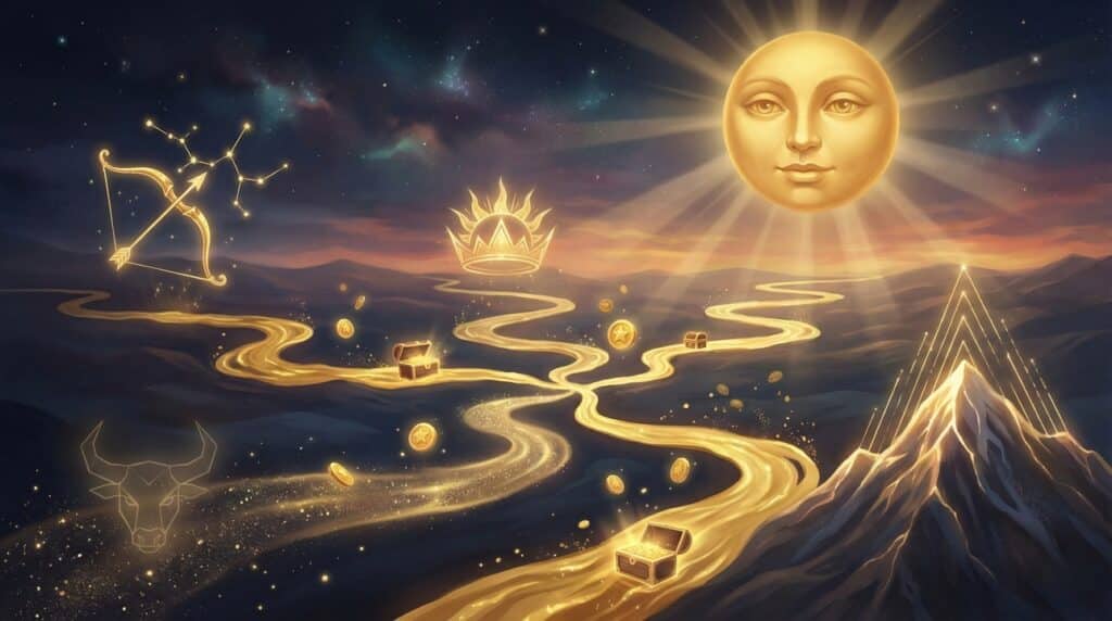 Sol em trânsito ilumina decisões e traz sorte no dinheiro para 4 signos ao longo desta semana