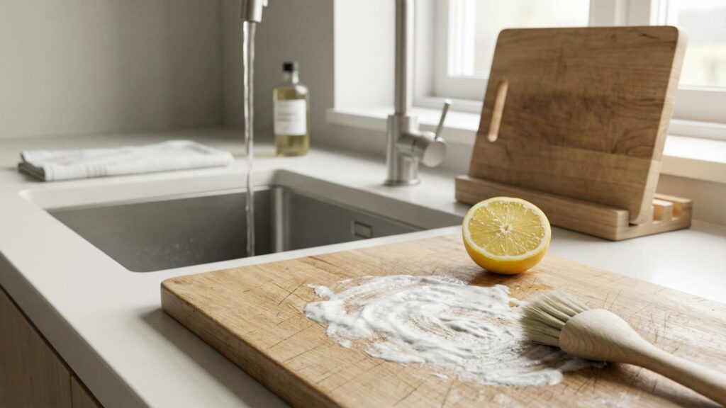 Cheiro de alho na tábua de madeira? Veja truques simples para limpar e manter a madeira conservada