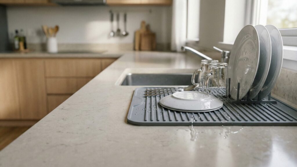 Adeus escorredor gigante: essa nova tendência seca louça, ocupa pouco espaço e ainda vira apoio para panela em 2026