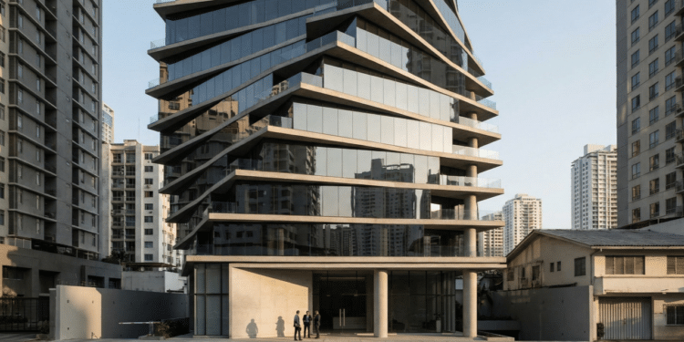 Com 242 metros e aparência de parafuso, essa megatorre de R$ 268 milhões gira 315° sem repetir a planta base