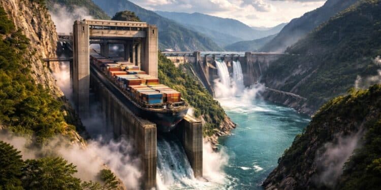 A megaobra chinesa que desafia a natureza e deixa o mundo assustado por ser capaz de fazer navios navegarem até regiões montanhosas