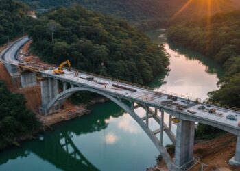 Obras de R$ 8,4 milhões da ponte sobre o Ribeirão Aldeia Grande avançam, chegam a 42% de execução e projeto promete facilitar o deslocamento de pessoas e impulsionar o turismo doméstico