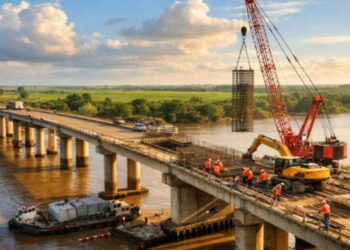 Ponte de R$ 220 milhões na BR-293 já tem 80% de obras de recuperação concluídas e prepara alargamento que promete turbinar a logística agrícola da região