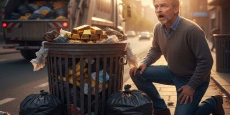 R$ 700 mil vão parar no lixo após homem descartar 20 barras de ouro sem querer