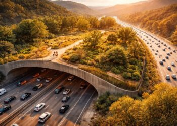 Maior ponte para animais do mundo está sendo construída com investimento de 114 milhões de dólares, terá barreira de som e plantio de mais de 50.000 plantas nativas