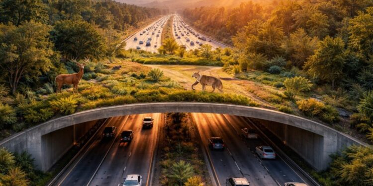 Califórnia investe R$ 100 milhões em megaprojeto para construção de ponte que vai proteger cobras, veados e pumas
