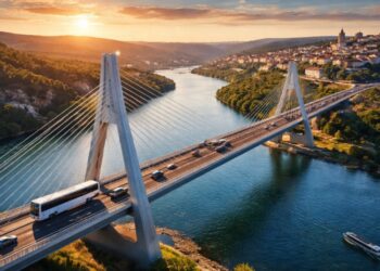 Nova ponte internacional promete encurtar em cerca de 100 km a viagem entre duas capitais históricas da Europa com investimento de R$ 116,8 milhões