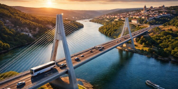 Nova ponte internacional promete encurtar em cerca de 100 km a viagem entre duas capitais históricas da Europa com investimento de R$ 116,8 milhões