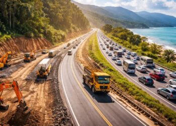 São Paulo anuncia investimento de R$ 3 bilhões para duplicar trecho crítico da SP-055 entre Caraguatatuba e Ubatuba e acabar com gargalo histórico de congestionamentos