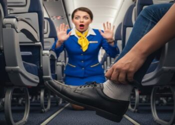 Revelado o motivo pelo qual você nunca deve tirar os sapatos em um avião