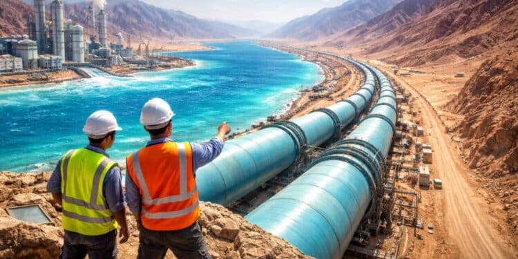 Megaprojeto de dessalinização de R$ 24,1 bilhões vai transportar água do Mar Vermelho por 450 km para salvar abastecimento na Jordânia