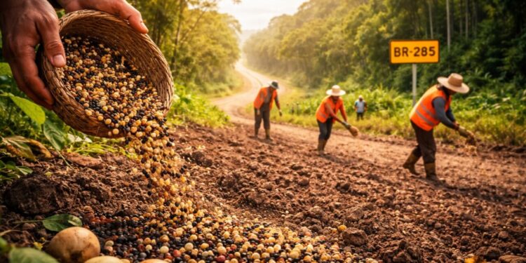 DNIT aposta em técnica de origem ancestral e indígena, historicamente usada em florestas da Amazônia, para recuperar áreas degradadas na BR-285 no Rio Grande do Sul
