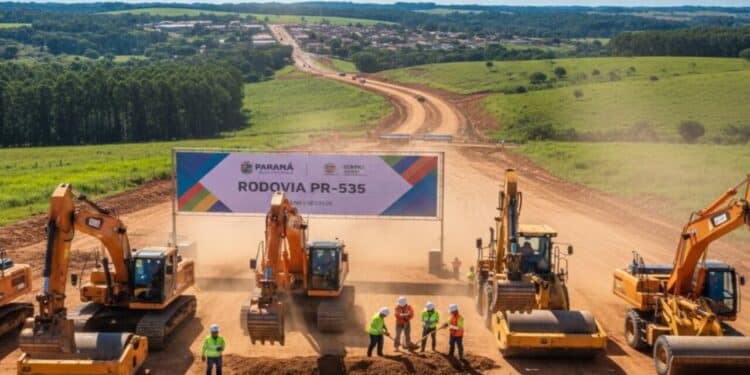 Pavimentação da rodovia PR-535 entre Rio Branco do Ivaí e Cândido de Abreu vai sair do papel com investimento de R$ 167 milhões para obras anunciadas pelo Paraná