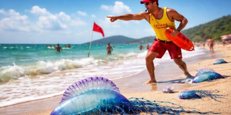 Alerta de guarda-vidas: presença de caravelas-portuguesas em praias do Sul exige cuidados especiais