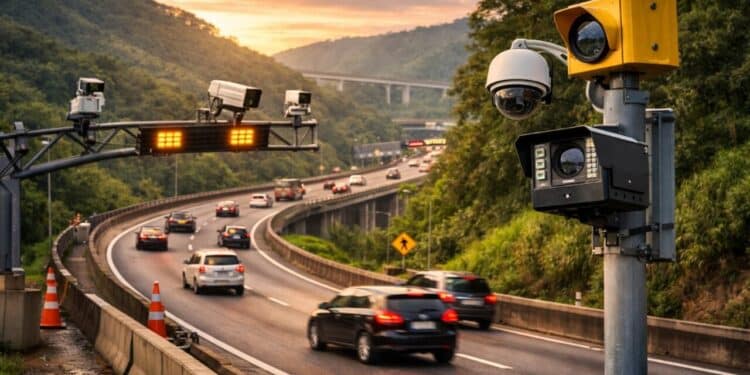 Novas obras nas curvas da Rodovia Anchieta vão ampliar monitoramento com instalação de novos radares e câmeras