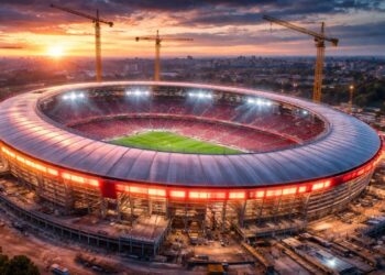 Megaobra de estádio nacional com capacidade para 52 mil espectadores avança com investimento de R$ 6 bilhões e deve ser concluída em 2026