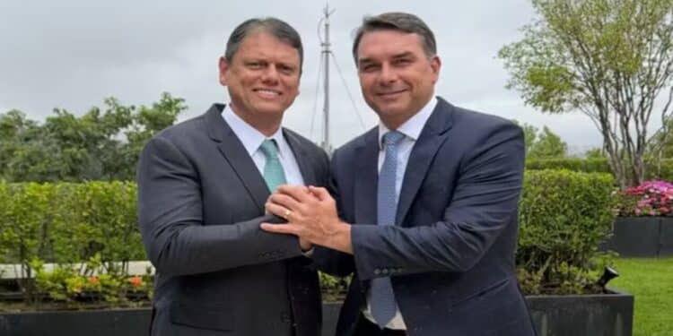 Flávio Bolsonaro confirma apoio e amplia parceria com Tarcísio de Freitas após reunião