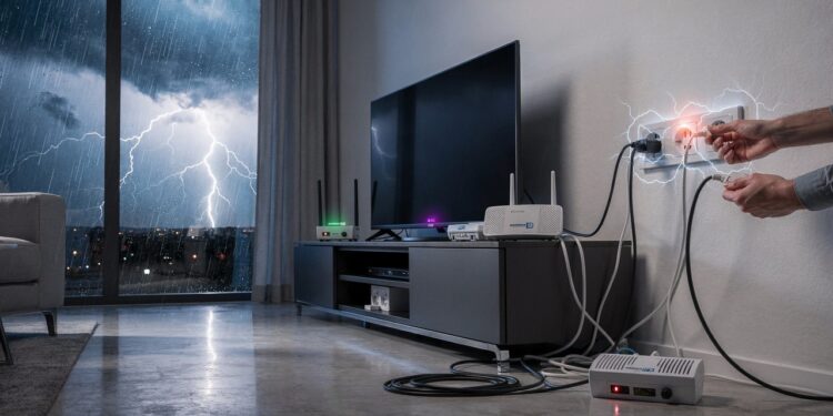 Eletrodomésticos que devem ser desligados durante tempestades com raios para evitar riscos