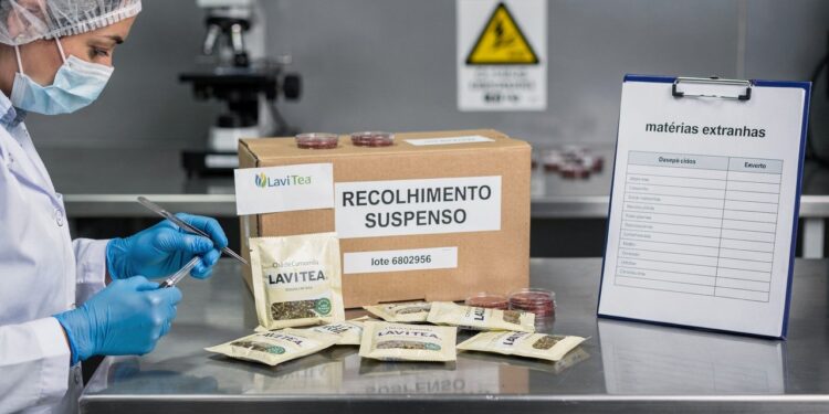 Presença de 14 larvas inteiras em amostra obriga Anvisa a suspender totalmente lote de chá