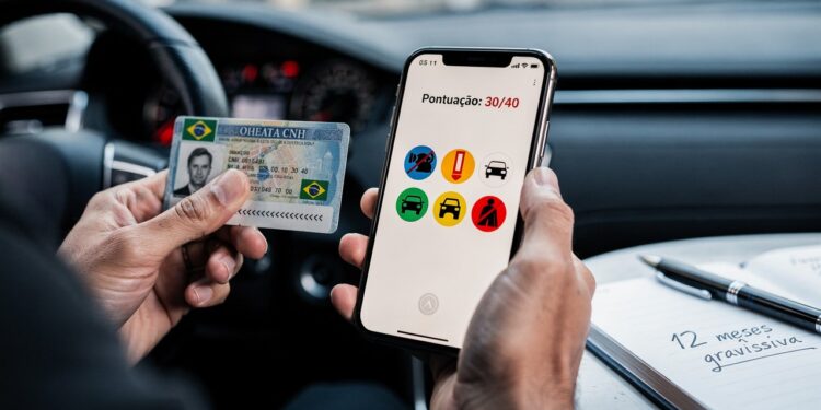 Entenda as novas regras da pontuação da CNH em 2026 que mudam o limite de pontos e alteram o cálculo da suspensão