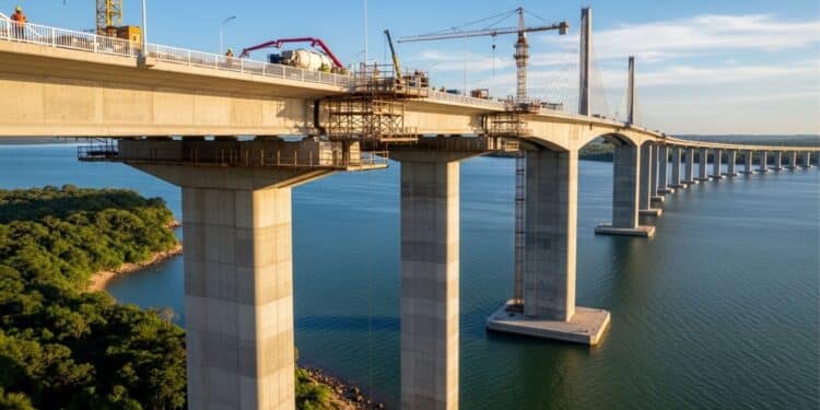 Ponte de Guaratuba atinge 94% de execução e entra na fase final de concretagem