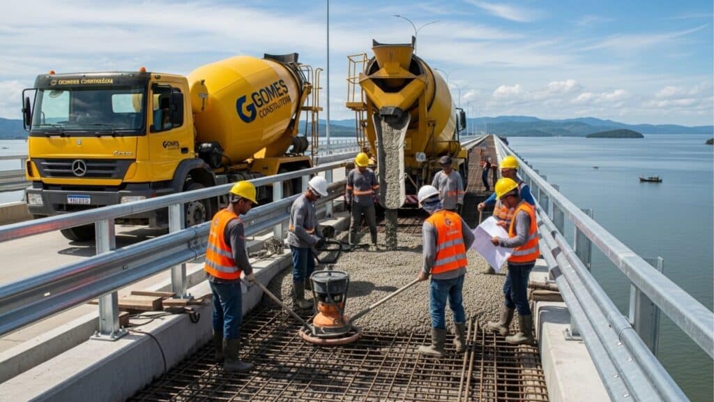 Ponte de Guaratuba atinge 94% de execução e entra na fase final de concretagem