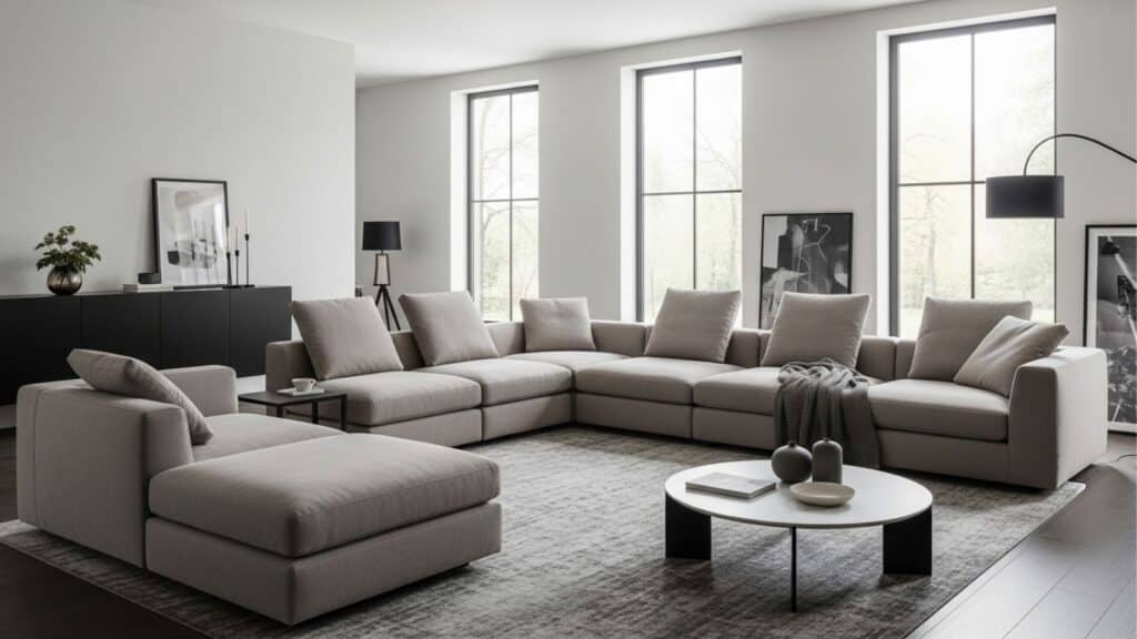 Ninguém mais compra sofás clássicos em formato de L! Eles serão substituídos por um móvel confortável de design italiano que você pode montar de acordo com suas próprias especificações