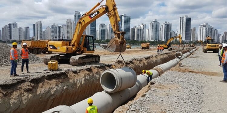 Megaobra de macrodrenagem retomada em Balneário Camboriú busca reduzir alagamentos e está orçada em R$ 53 milhões