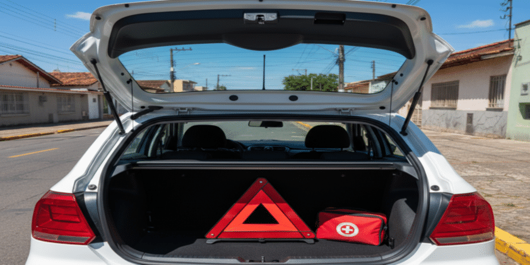 Em 2026 triângulo de sinalização e kit de primeiros socorros se tornarão obrigatórios no carro, sem exceções
