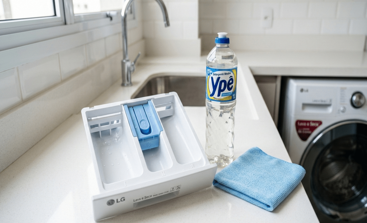4 detergentes aprovados pelo Inmetro que limpam máquina lava e seca sem gastar muito em 2026