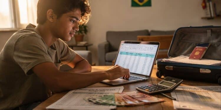 Brasileiros se surpreendem com valor da renda mínima para morar em Portugal legalmente em 2026