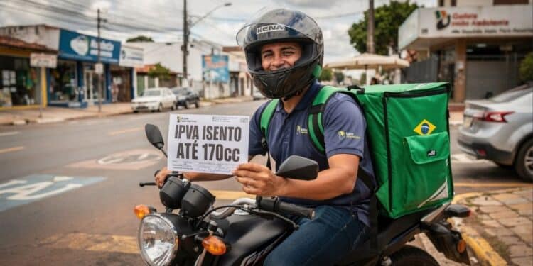 Lei em vigor isenta IPVA de motos até 170cc e beneficia milhares de trabalhadores em 2026