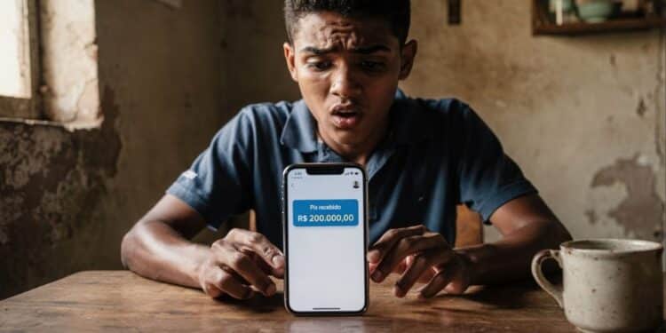 Estudante que recebeu R$ 200 mil por erro no Pix e esperou pacientemente 4 dias para conseguir devolver o valor