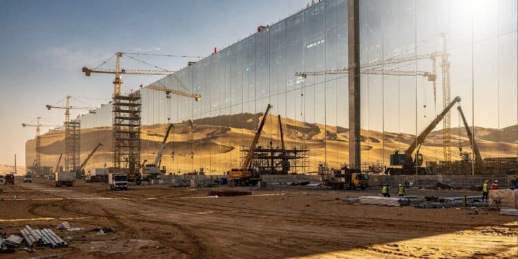 Uma cidade de 170 km no deserto quer abrigar 9 milhões em uma linha só e depender de um trem em 20 minutos todo dia