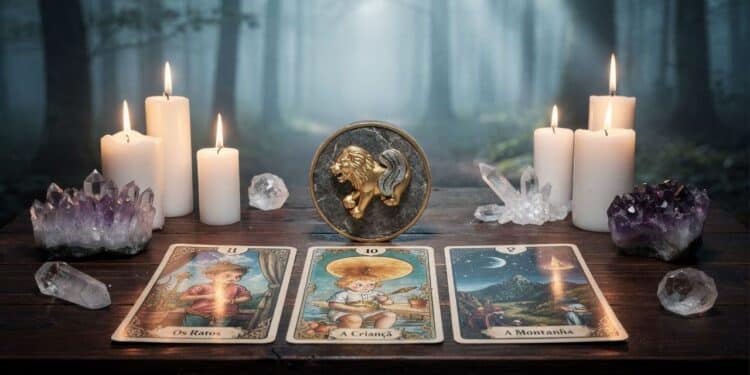 Leão em março de 2026 viverá virada entre os dias 8 e 14, com desafios indicados pela carta regente Os Ratos