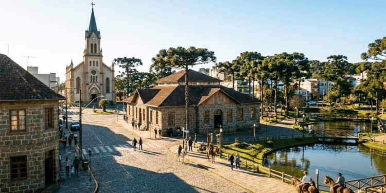 A cidade da Serra Catarinense que parece a Europa no inverno graças ao frio intenso e às tradições preservadas