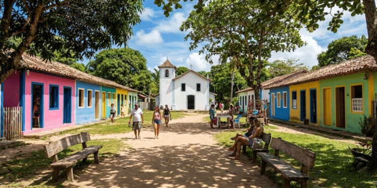 Um vilarejo de casinhas coloridas forma o Quadrado mais famoso do Nordeste, um pequeno povoado de alma simples, protegido pelo IPHAN