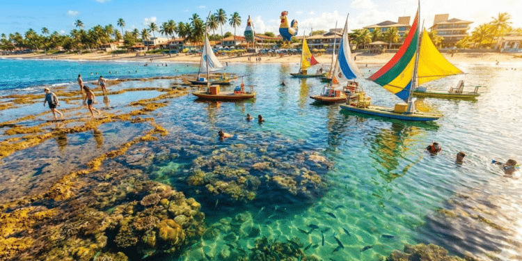 Eleita 10 vezes a melhor praia do Brasil, esse lugar ainda guarda piscinas naturais entre corais vivos