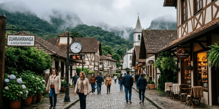 A 865 metros do calor, a Suíça Cearense com clima europeu no Nordeste conquista com temperaturas que já chegaram a 10 °C