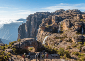 A 2.810 metros de altitude, esta montanha de 2 bilhões de anos na fronteira do Brasil marca o início da vida