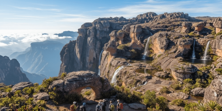A 2.810 metros de altitude, esta montanha de 2 bilhões de anos na fronteira do Brasil marca o início da vida