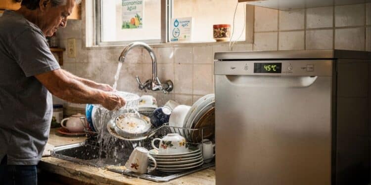 Nem torneira fechada resolve: esse eletrodoméstico gasta 15 vezes menos água que a pia e ainda economiza tempo todo dia