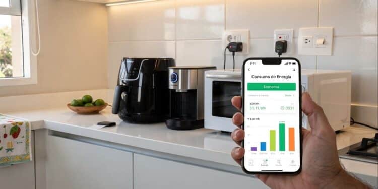 Essa tomada inteligente controla o consumo da air fryer, corta o gasto escondido e ajuda a baixar sua conta de luz todo mês