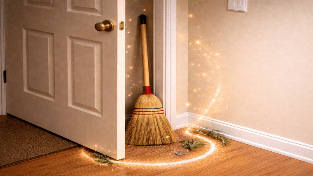 Por que a vassoura atrás da porta ainda é tendência
