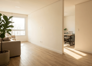 Divisória de drywall criando novos ambientes com acabamento impecável