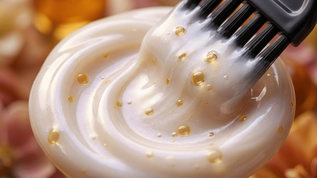 Macro de tintura cremosa com óleos nutritivos para proteção do fio