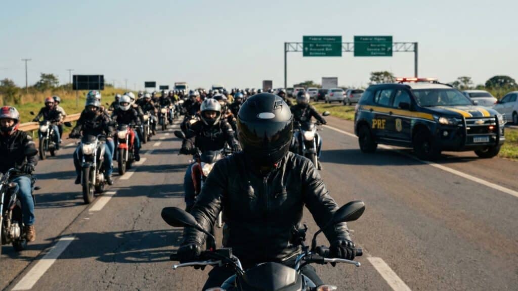 PRF aplica mais de R$ 1 milhão em multas a 500 motociclistas por viagens fora das regras permitidas