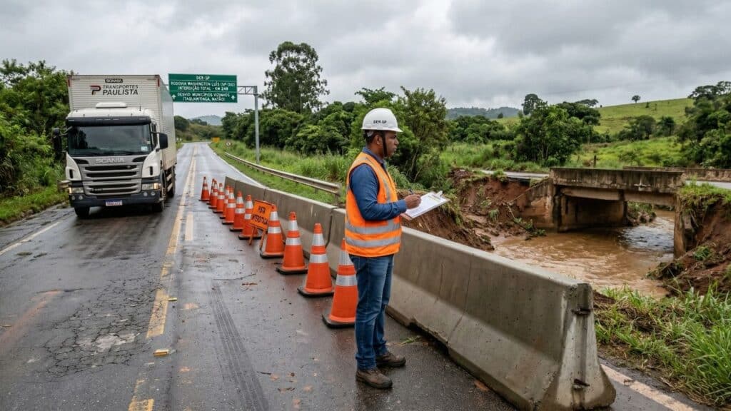 Bloqueio total na SPA 059/345 muda rotina de motoristas e interrompe ligação entre cidades do interior de SP