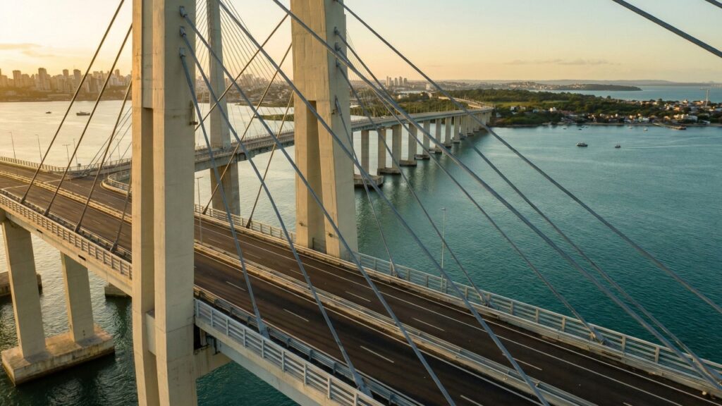 Brasil e China firmam megaprojeto de R$ 10,4 bilhões para ponte marítima de 12,4 km, a maior da América Latina